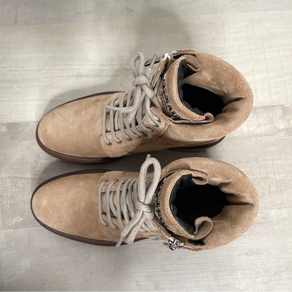 Balmain Tan Suede Ranger Army Lace-up Boots - Picture 9 of 16